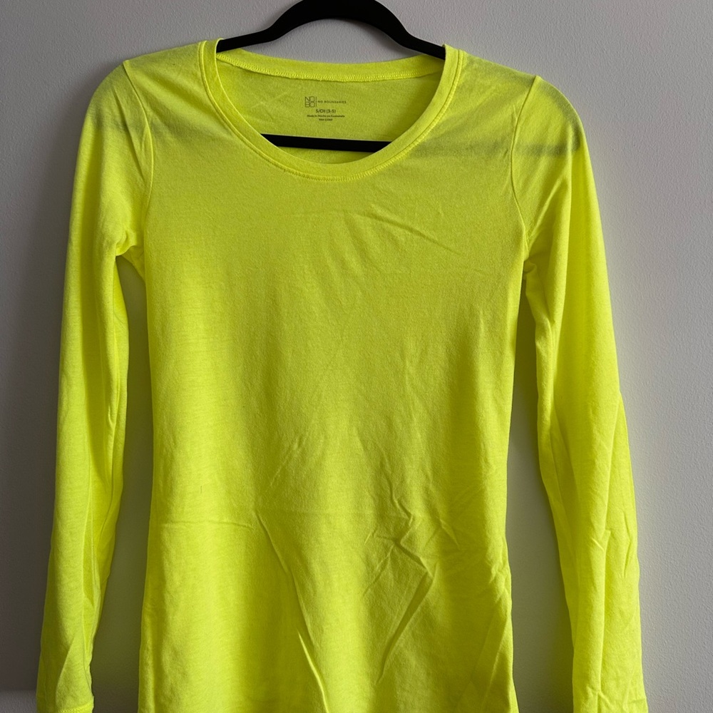 No Boundaries Bright Yellow Long Sleeve Tee